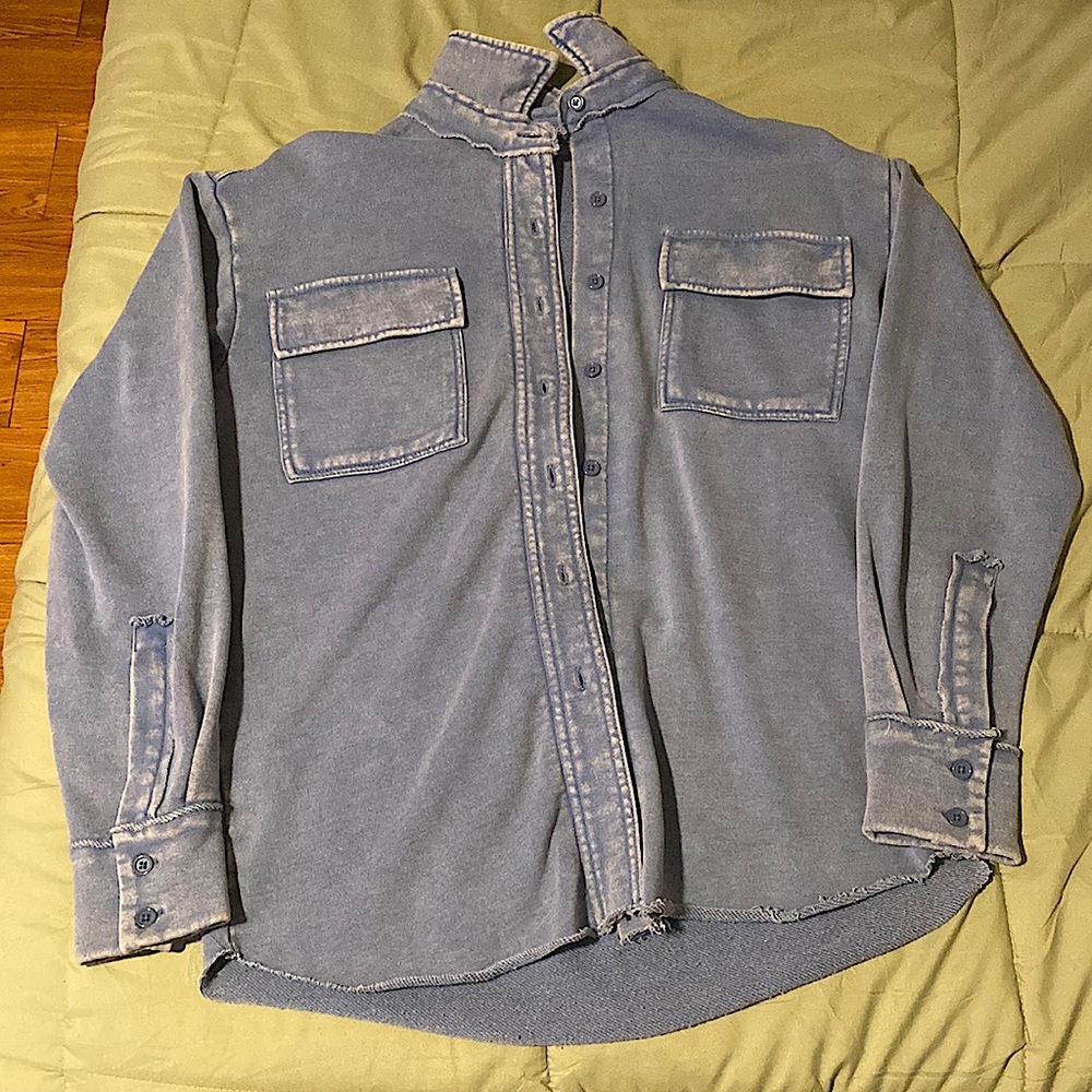 Blue outerwear. Size small